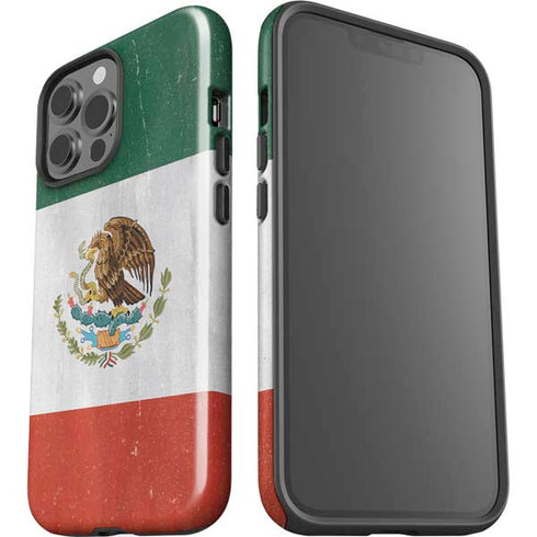 Mexico Flag Distressed iPhone 15 Pro Max Impact Case